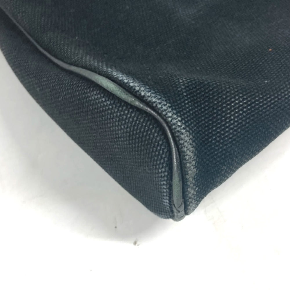 HERMES Handbag Leather / canvas black Sac Ibou PM