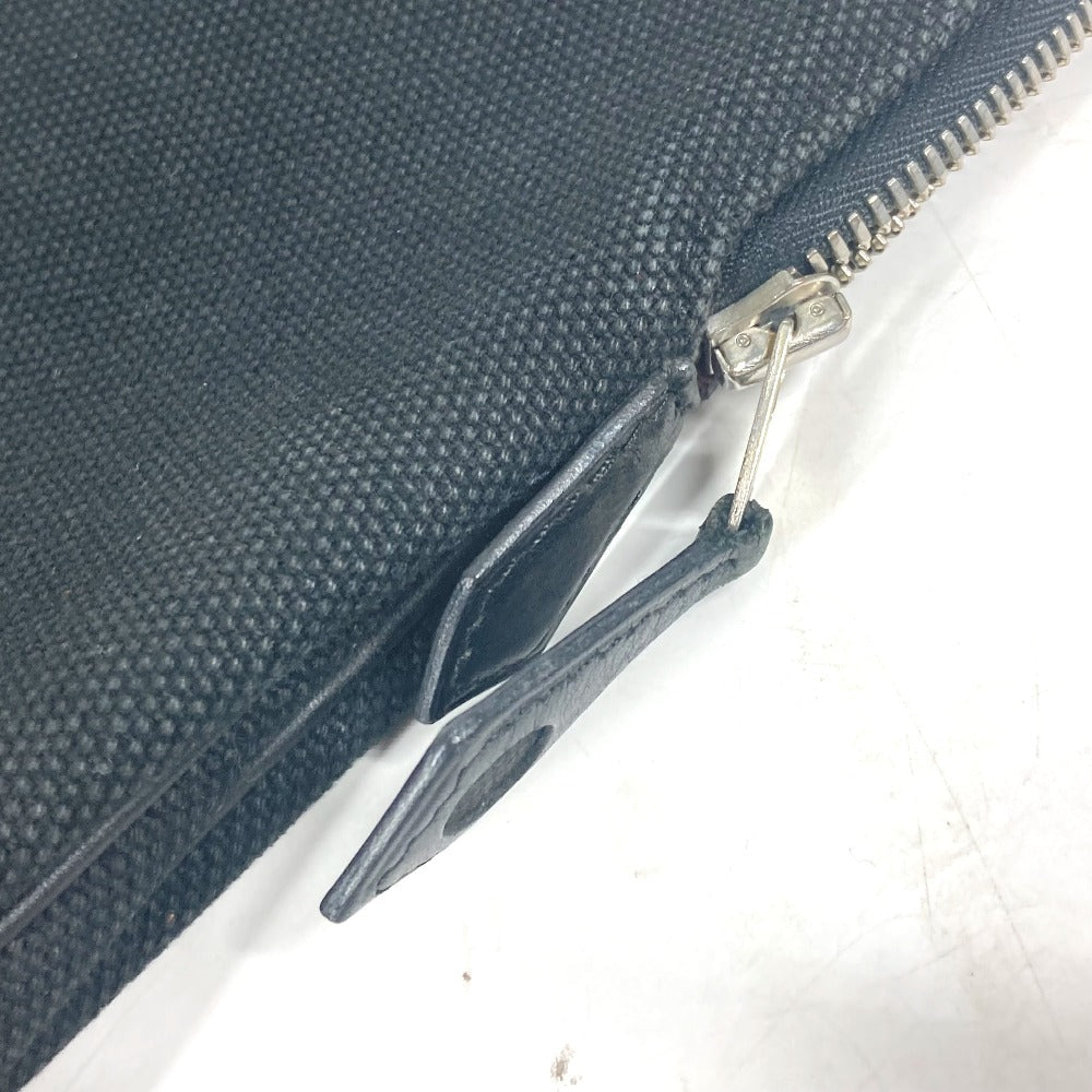 HERMES Handbag Leather / canvas black Sac Ibou PM