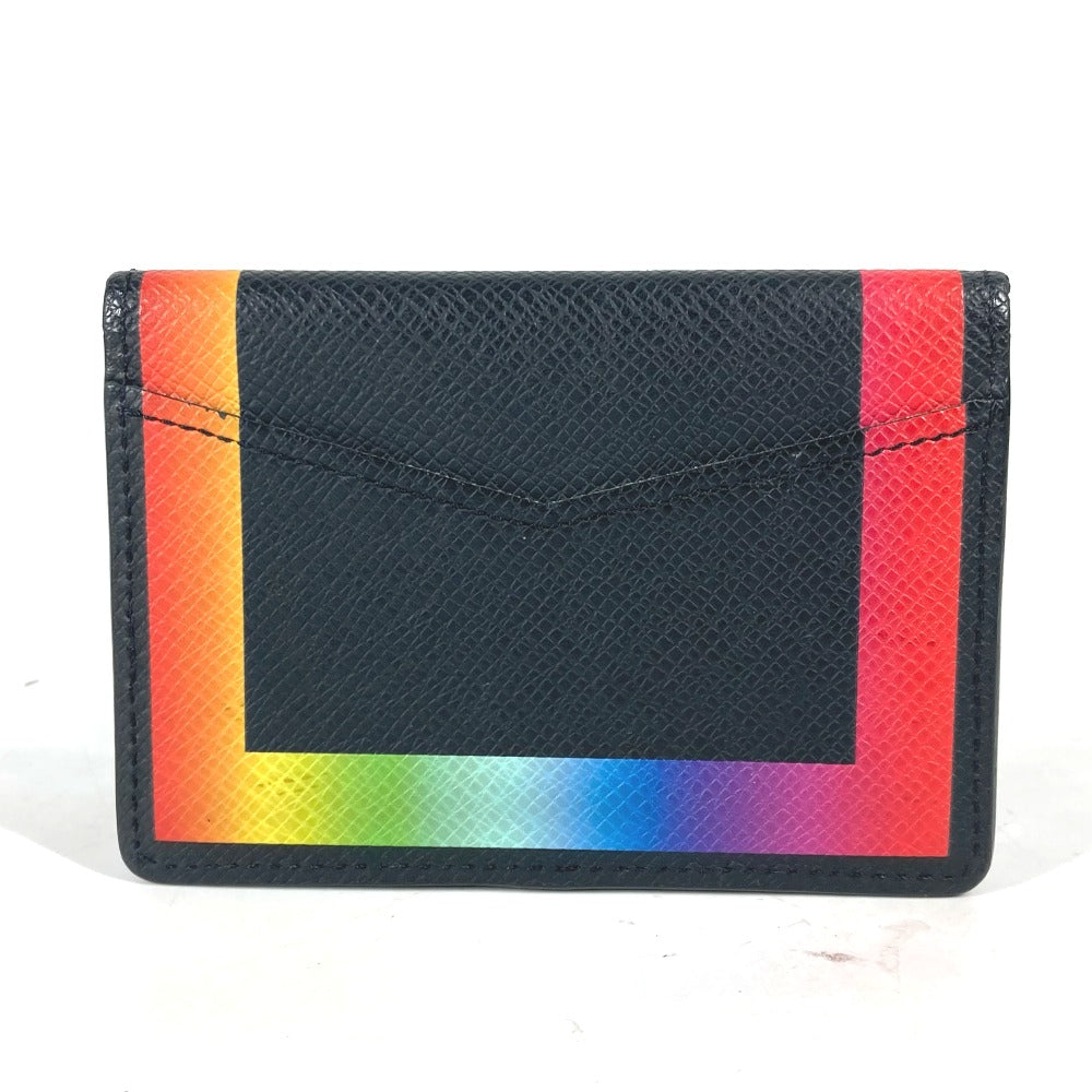 LOUIS VUITTON Card Case M30348 Taiga Leather black Taiga Organizer De Poch