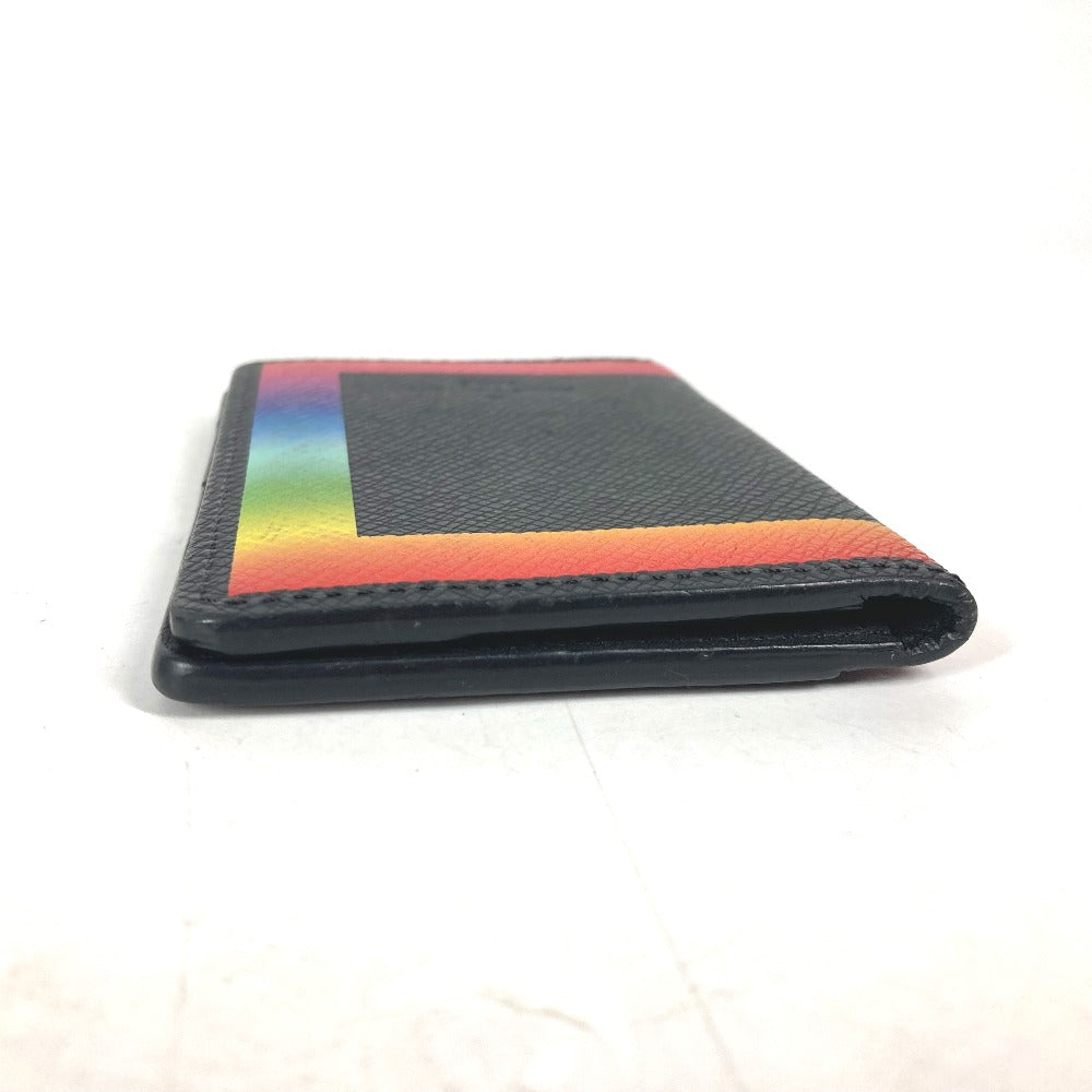 LOUIS VUITTON Card Case M30348 Taiga Leather black Taiga Organizer De Poch