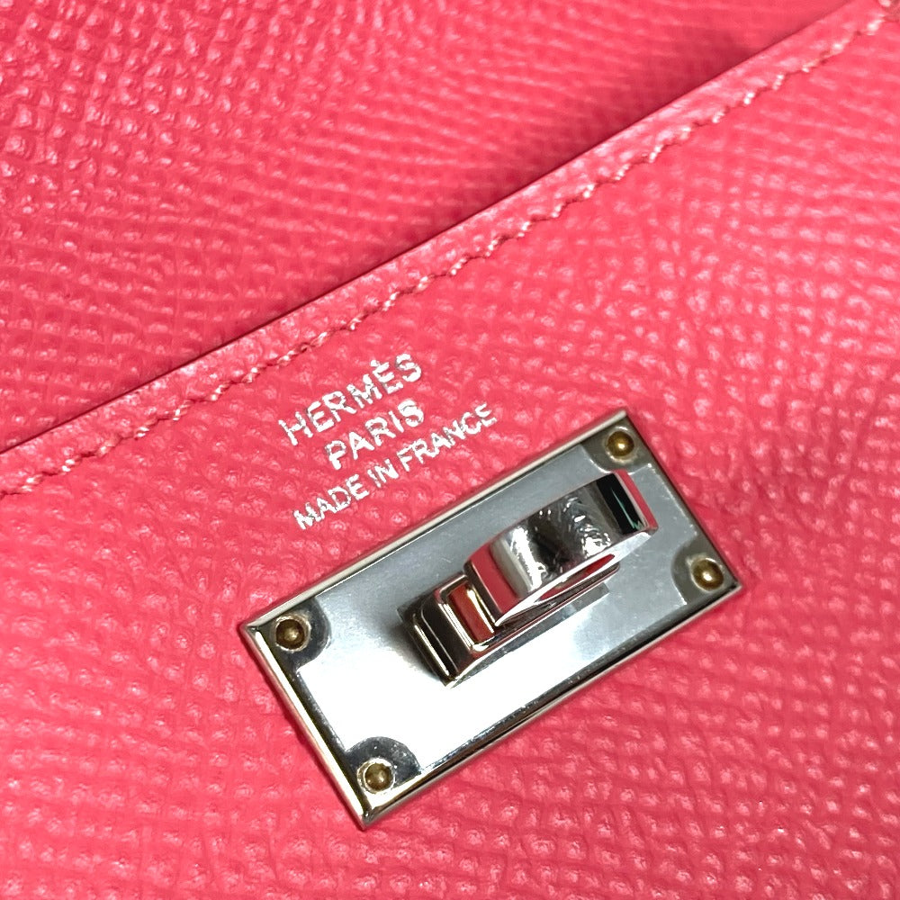 HERMES Coin case Epsom pink Coin Pocket Kelly pocket compact Women Used