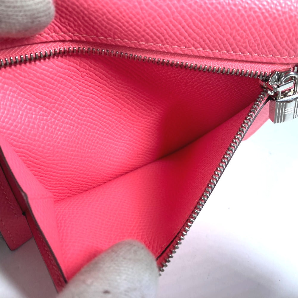 HERMES Coin case Epsom pink Coin Pocket Kelly pocket compact Women Used