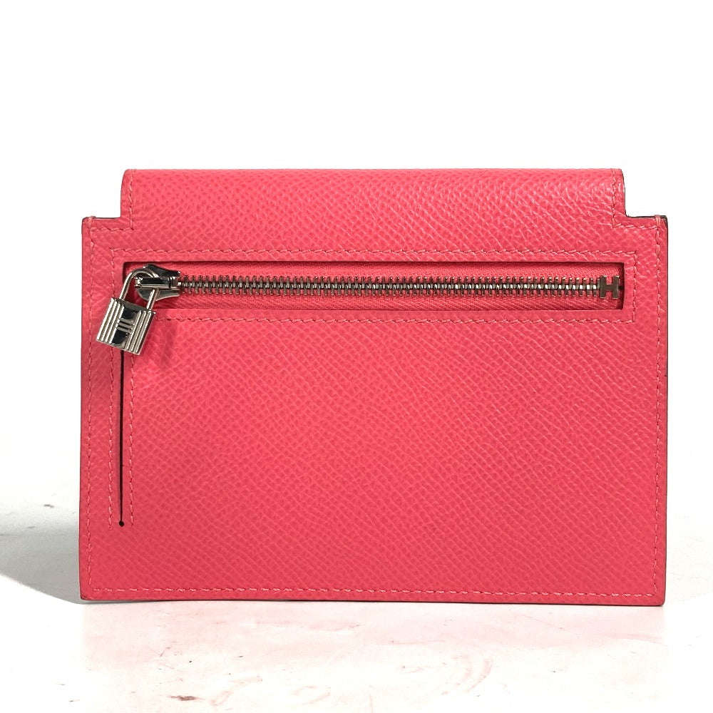 HERMES Coin case Epsom pink Coin Pocket Kelly pocket compact Women Used