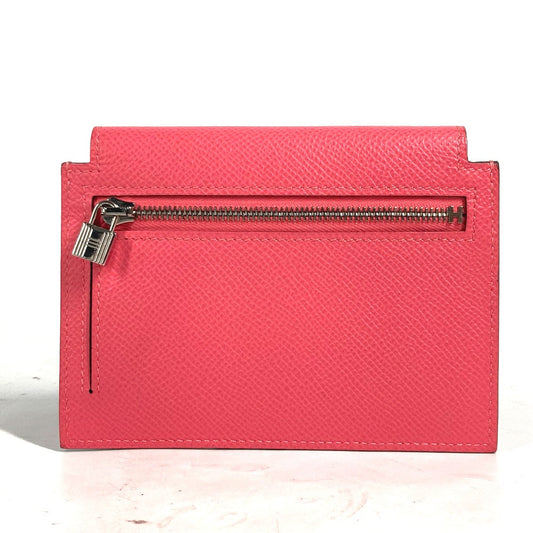 HERMES Coin case Epsom pink Coin Pocket Kelly pocket compact Women Used