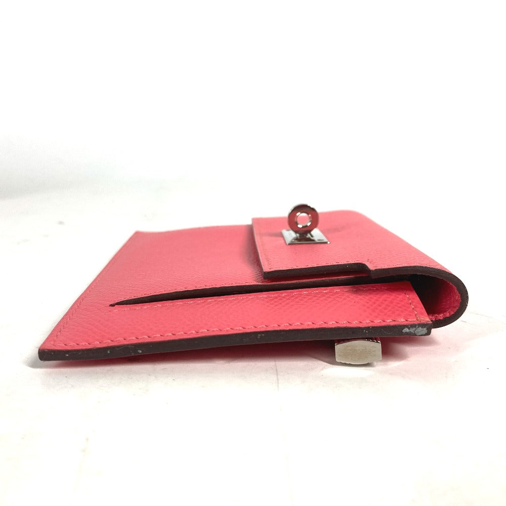 HERMES Coin case Epsom pink Coin Pocket Kelly pocket compact Women Used