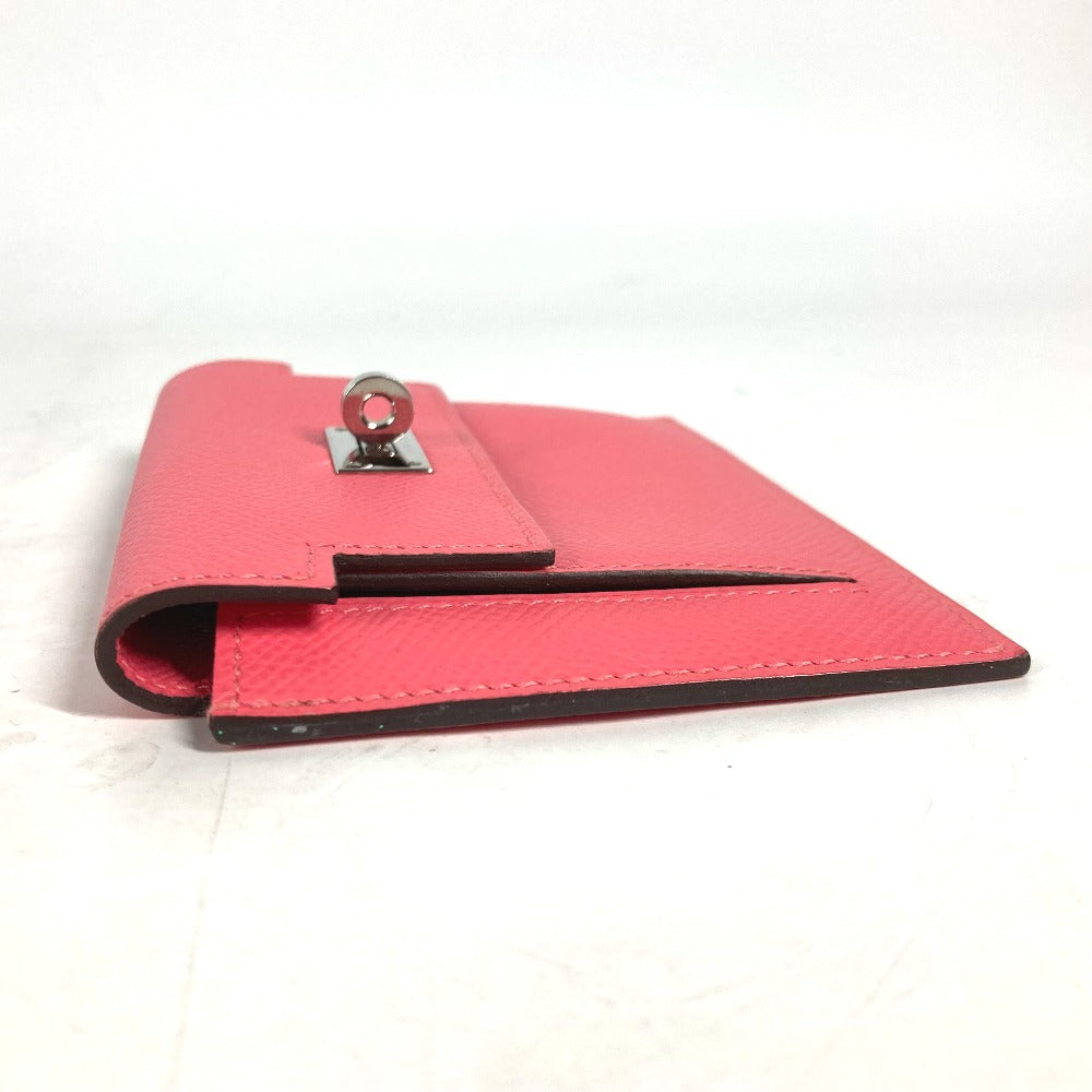 HERMES Coin case Epsom pink Coin Pocket Kelly pocket compact Women Used