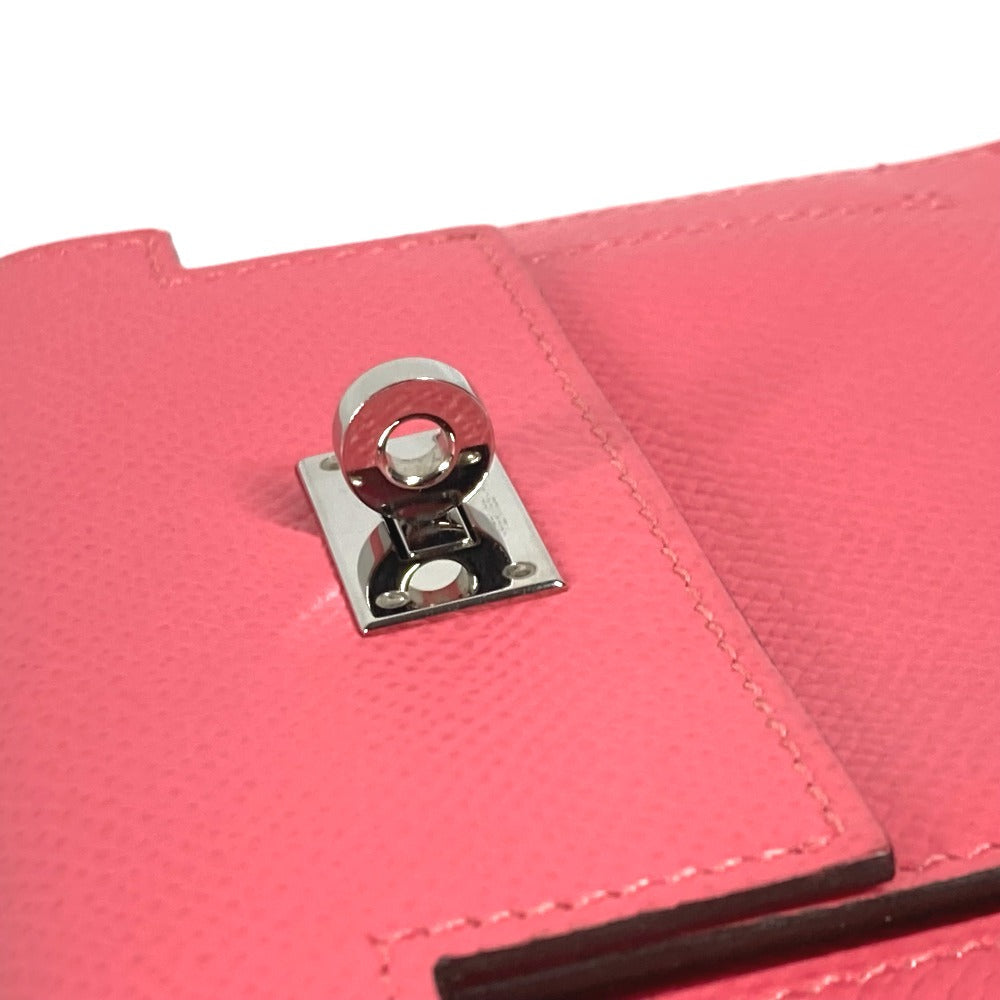 HERMES Coin case Epsom pink Coin Pocket Kelly pocket compact Women Used