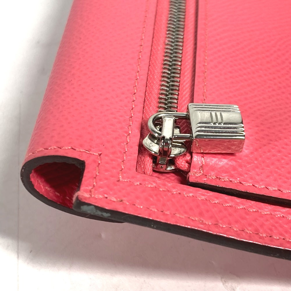 HERMES Coin case Epsom pink Coin Pocket Kelly pocket compact Women Used