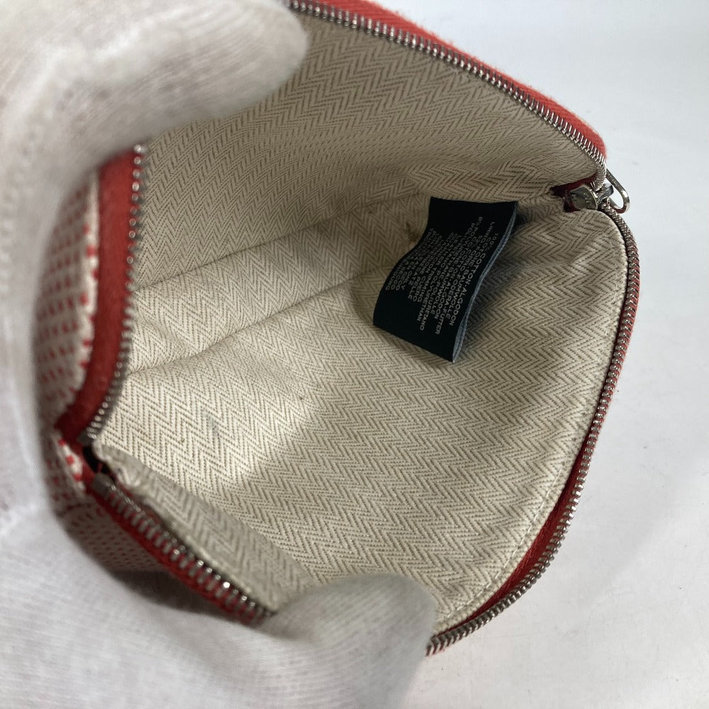 HERMES Pouch cotton Orange type Pouch "Echapp" Women Used