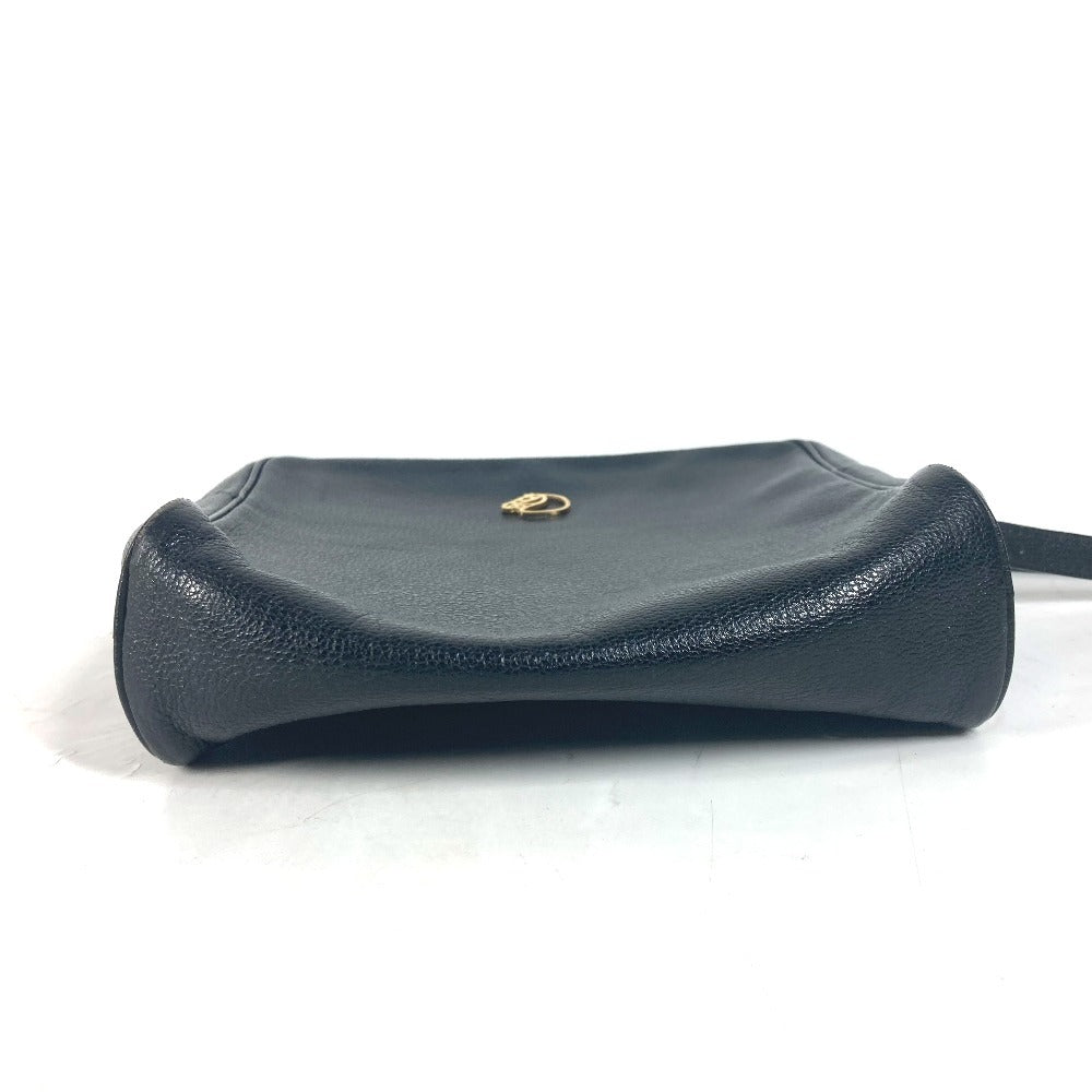 HERMES Shoulder Bag leather black vintage Shuval horse unisex(Unisex) Used