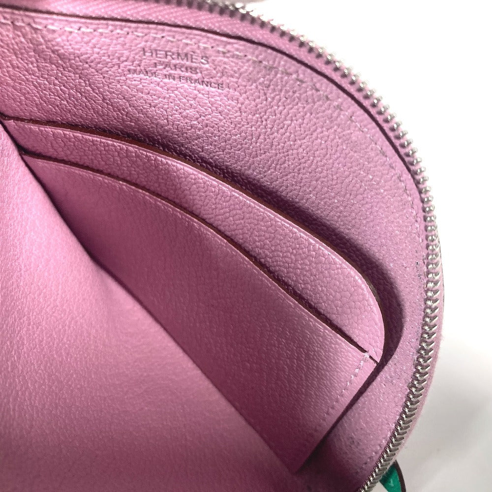 HERMES Coin case Shave pink Paddock Cheval Horse