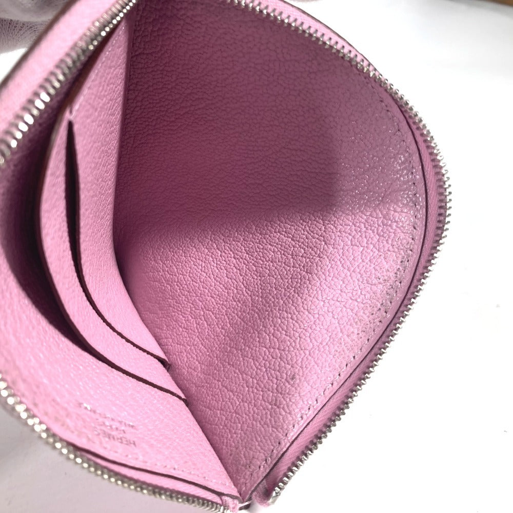 HERMES Coin case Shave pink Paddock Cheval Horse