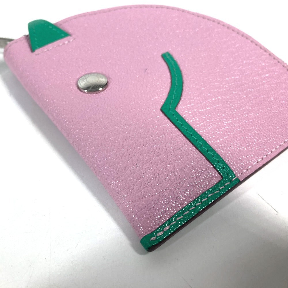 HERMES Coin case Shave pink Paddock Cheval Horse