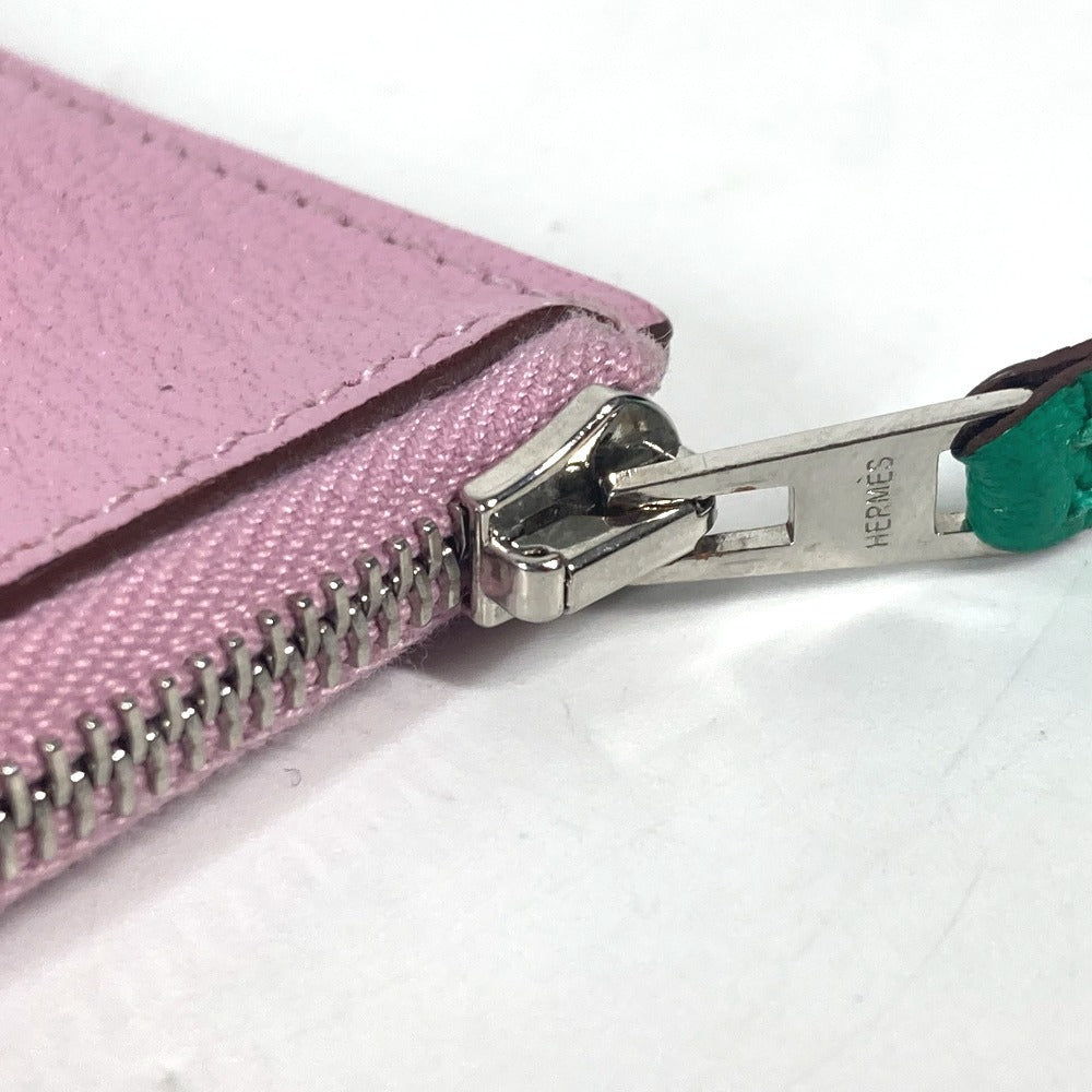 HERMES Coin case Shave pink Paddock Cheval Horse