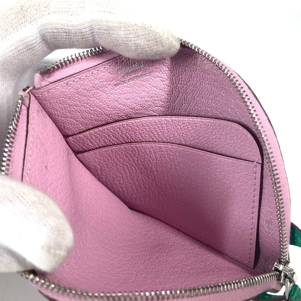 HERMES Coin case Shave pink Paddock Cheval Horse