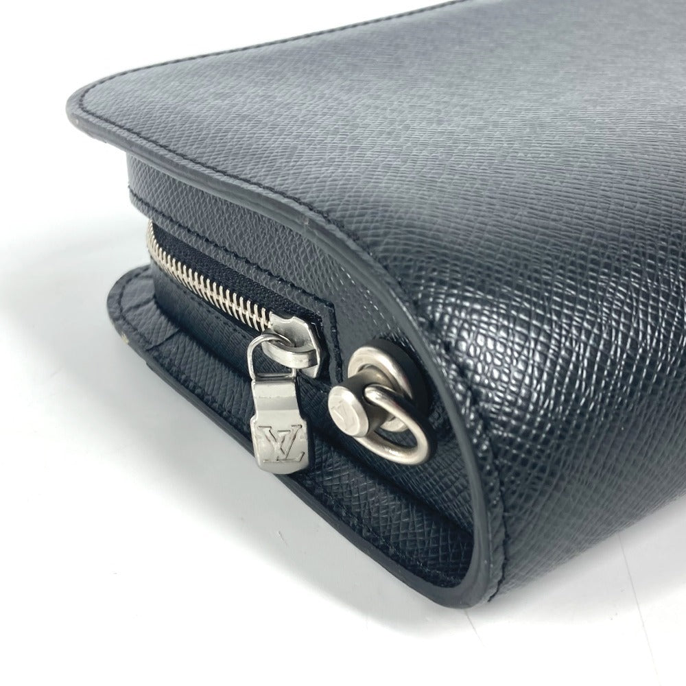LOUIS VUITTON business bag M30182 Taiga Leather black Taiga Baikal mens Used