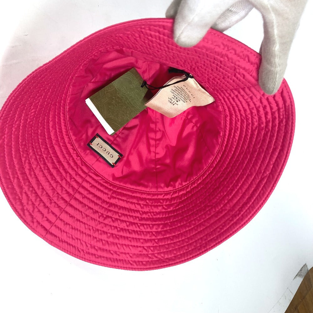 GUCCI hat 729470 polyester pink GG Women S Used
