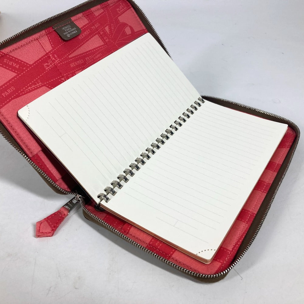 HERMES Notebook cover Epsom gray Zip Around Agenda Silky Daily GM unisex(Unisex) Used