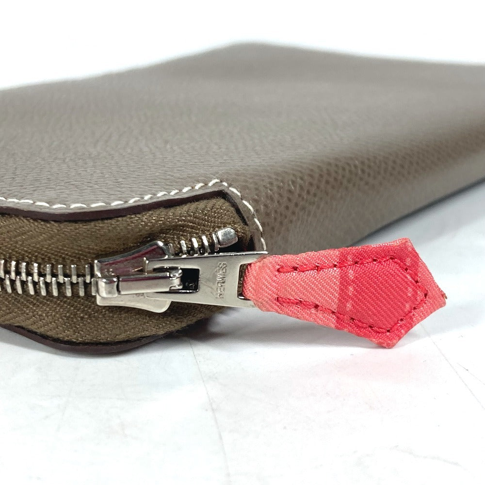 HERMES Notebook cover Epsom gray Zip Around Agenda Silky Daily GM unisex(Unisex) Used
