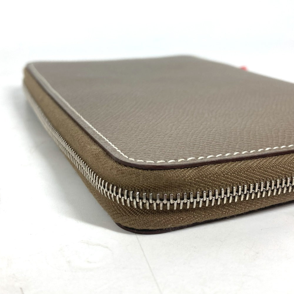 HERMES Notebook cover Epsom gray Zip Around Agenda Silky Daily GM unisex(Unisex) Used