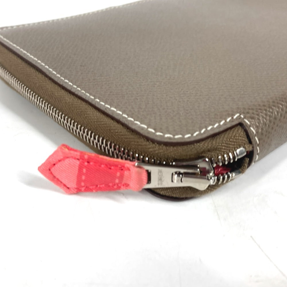 HERMES Notebook cover Epsom gray Zip Around Agenda Silky Daily GM unisex(Unisex) Used