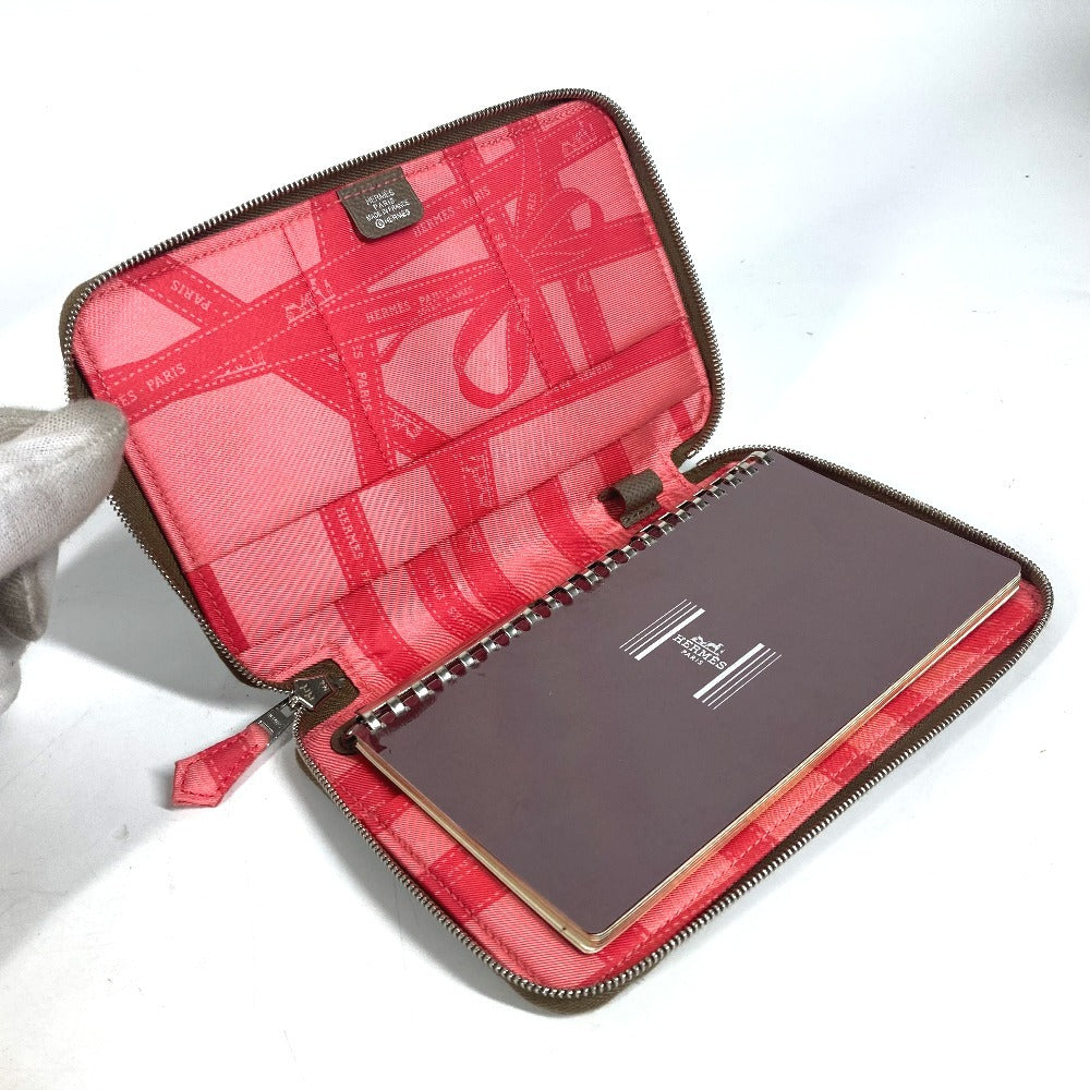 HERMES Notebook cover Epsom gray Zip Around Agenda Silky Daily GM unisex(Unisex) Used