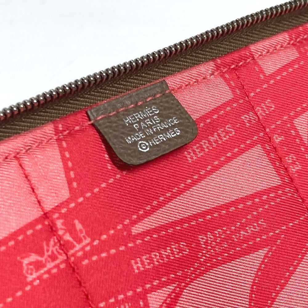 HERMES Notebook cover Epsom gray Zip Around Agenda Silky Daily GM unisex(Unisex) Used