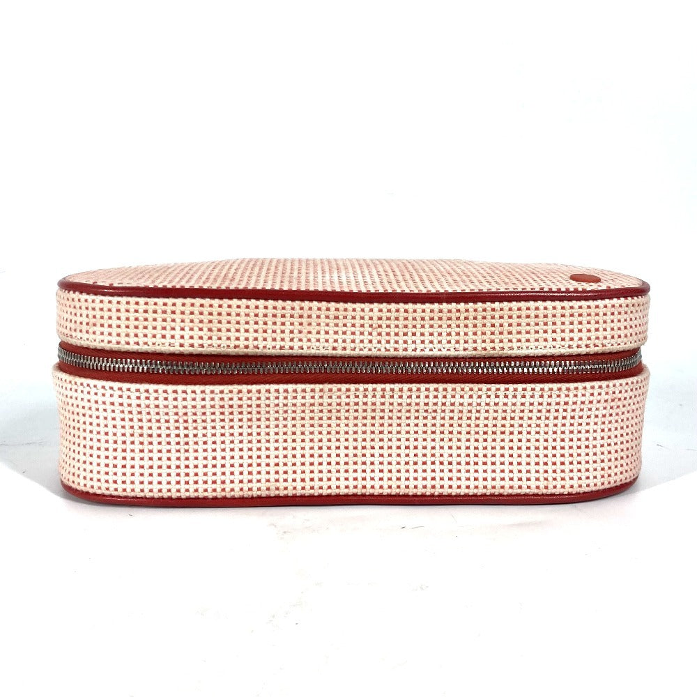 HERMES Pouch canvas pink Serie logo Escal Women Used
