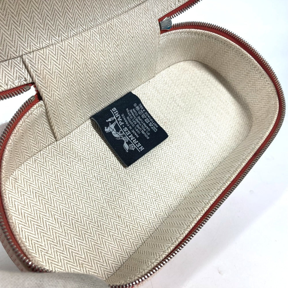 HERMES Pouch canvas pink Serie logo Escal Women Used