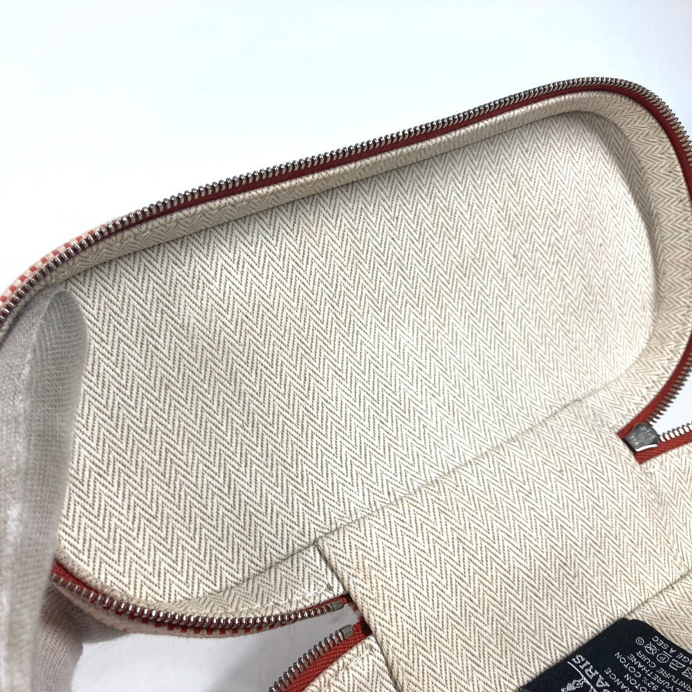 HERMES Pouch canvas pink Serie logo Escal Women Used