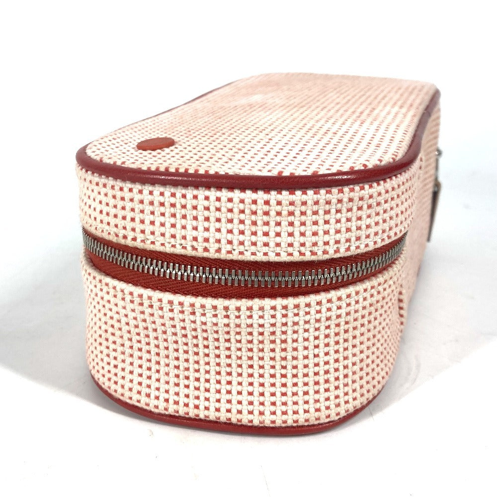 HERMES Pouch canvas pink Serie logo Escal Women Used