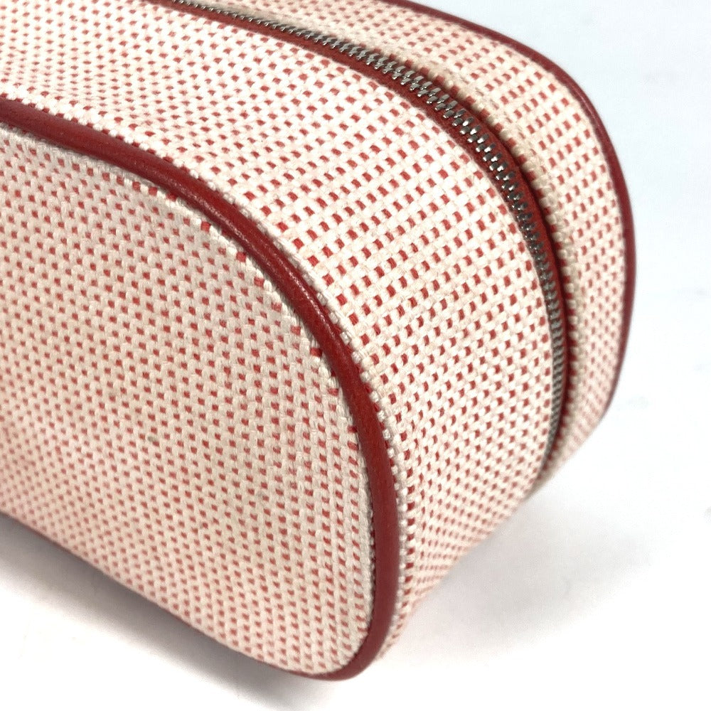 HERMES Pouch canvas pink Serie logo Escal Women Used