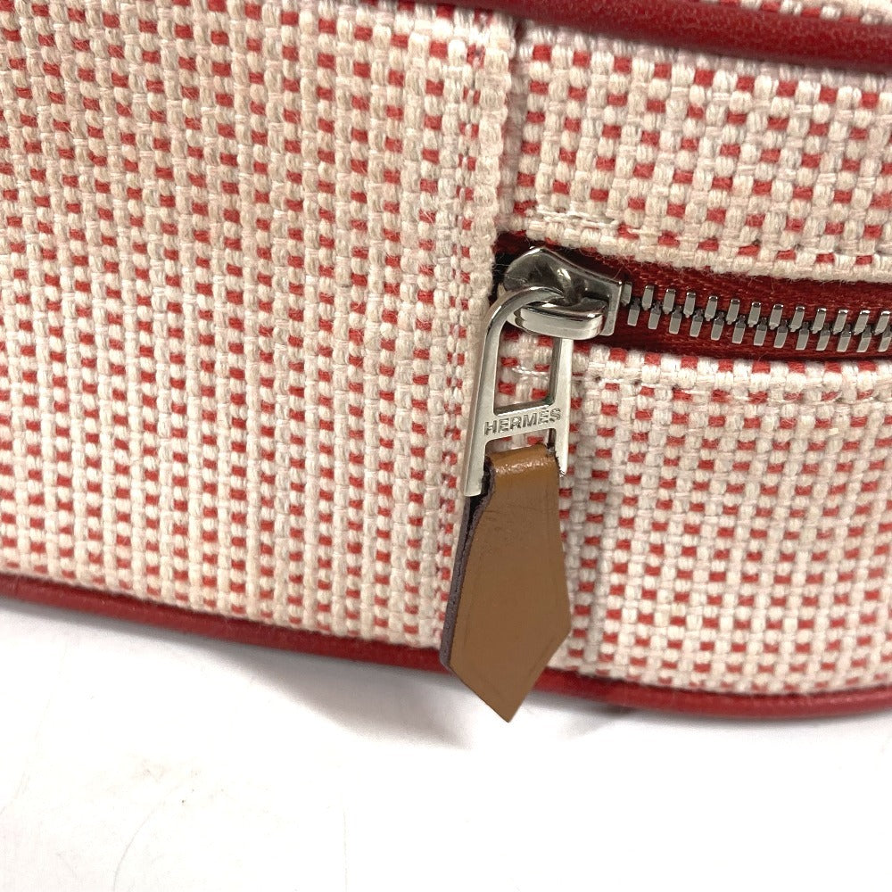 HERMES Pouch canvas pink Serie logo Escal Women Used