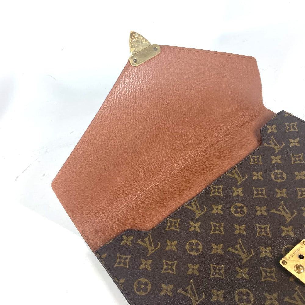 LOUIS VUITTON Clutch bag M53335 Monogram canvas Brown Monogram Porte Document Senator unisex(Unisex) Used