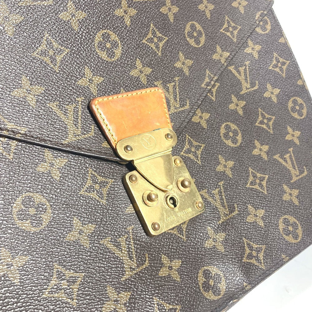 LOUIS VUITTON Clutch bag M53335 Monogram canvas Brown Monogram Porte Document Senator unisex(Unisex) Used