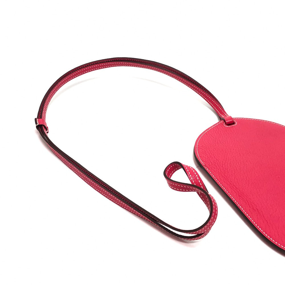 HERMES iPhone case leather pink Smartphone case In the Loop To-Go GM Shoulder Pouch Women Used