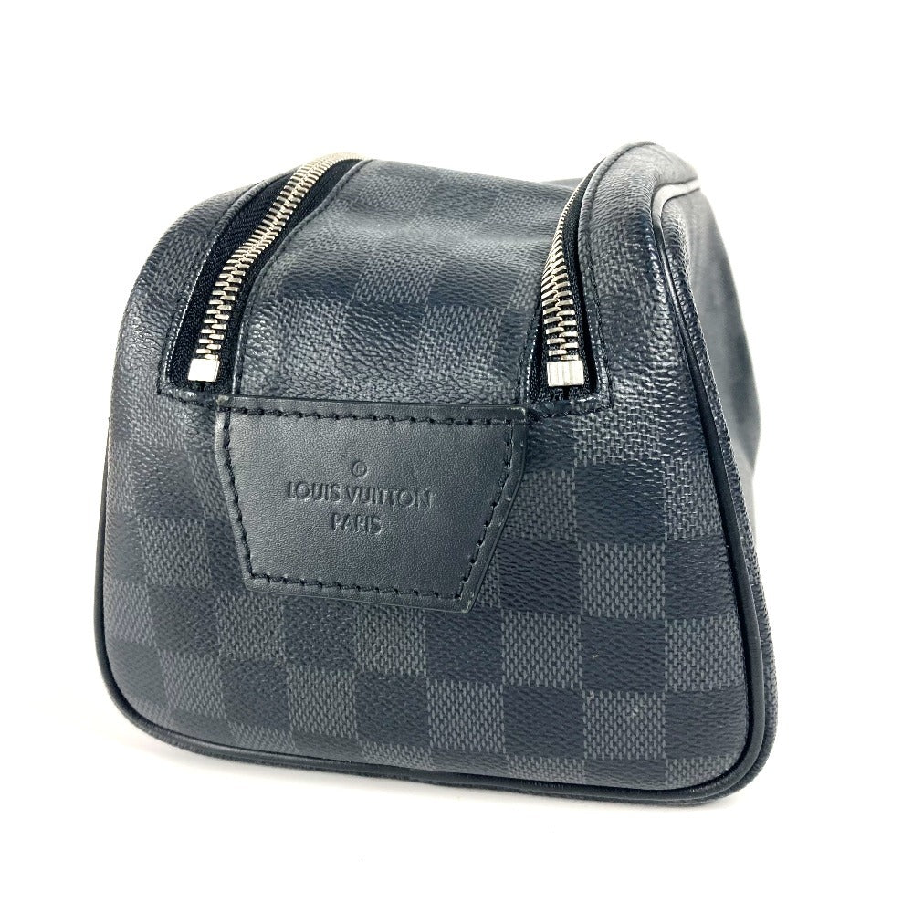 LOUIS VUITTON business bag N40127 Damier Grafitto Canvas black Damier Graphite Dop kit