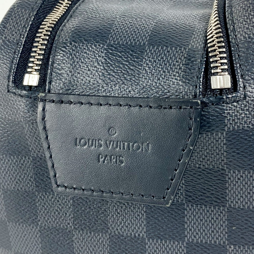 LOUIS VUITTON business bag N40127 Damier Grafitto Canvas black Damier Graphite Dop kit