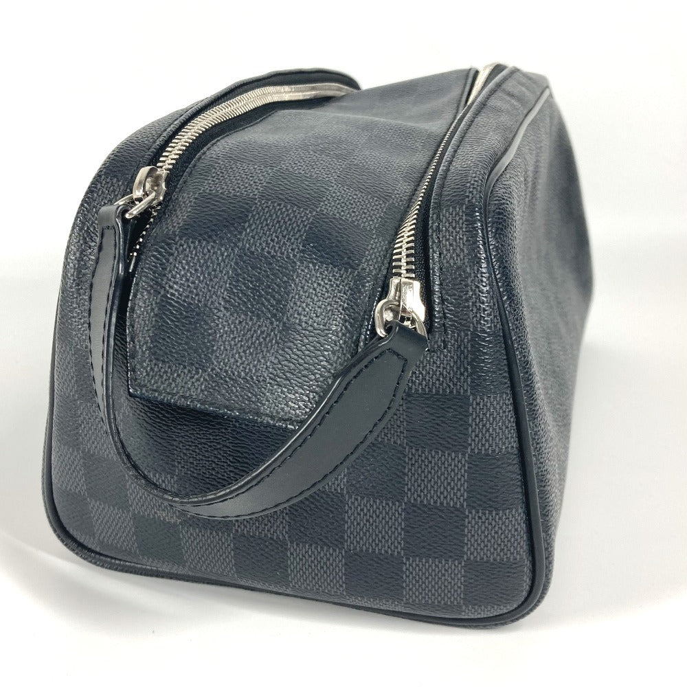 LOUIS VUITTON business bag N40127 Damier Grafitto Canvas black Damier Graphite Dop kit