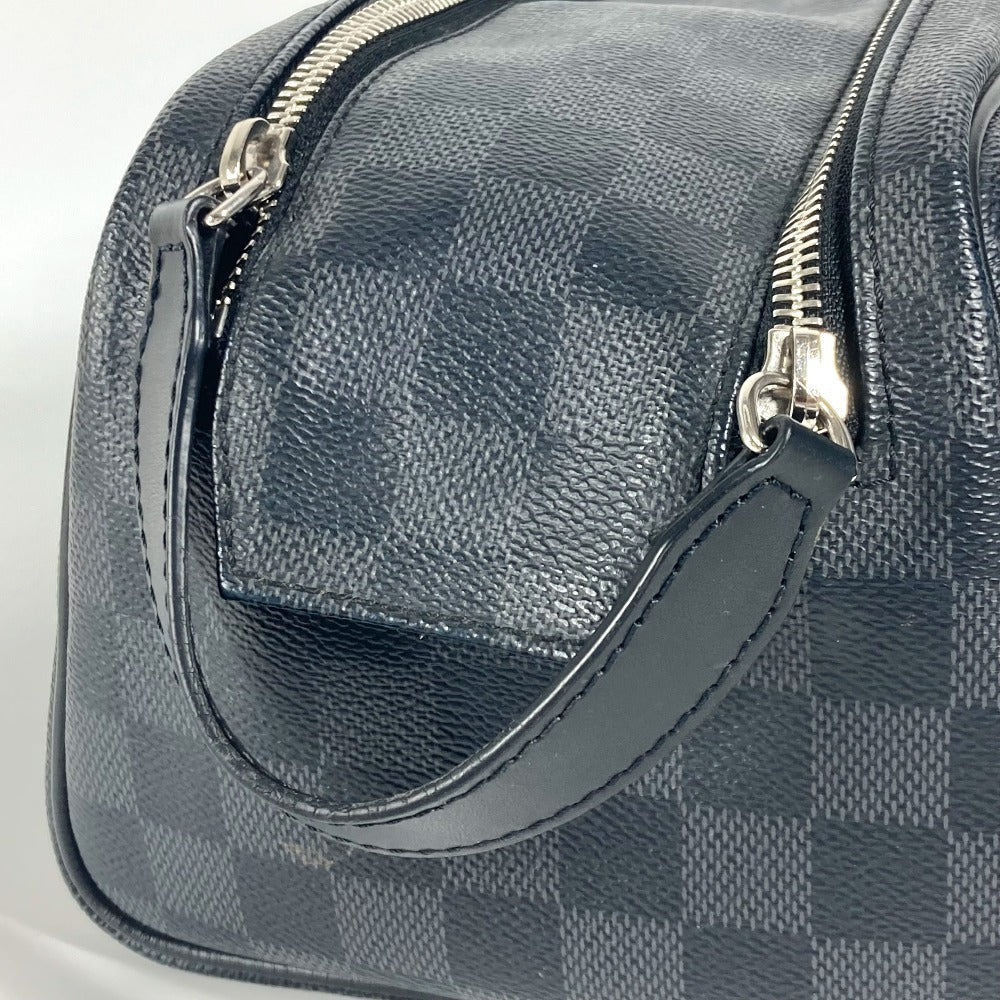 LOUIS VUITTON business bag N40127 Damier Grafitto Canvas black Damier Graphite Dop kit