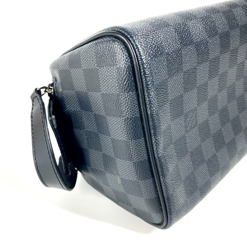 LOUIS VUITTON business bag N40127 Damier Grafitto Canvas black Damier Graphite Dop kit