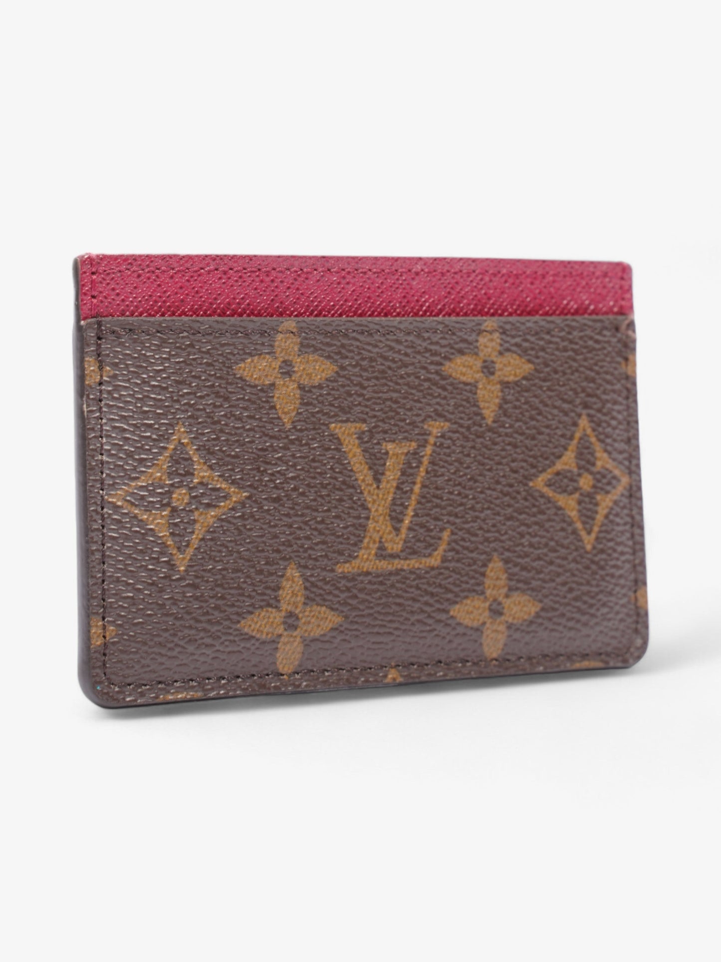 Louis Vuitton Card Holder Monogram / Fuschia Coated Canvas