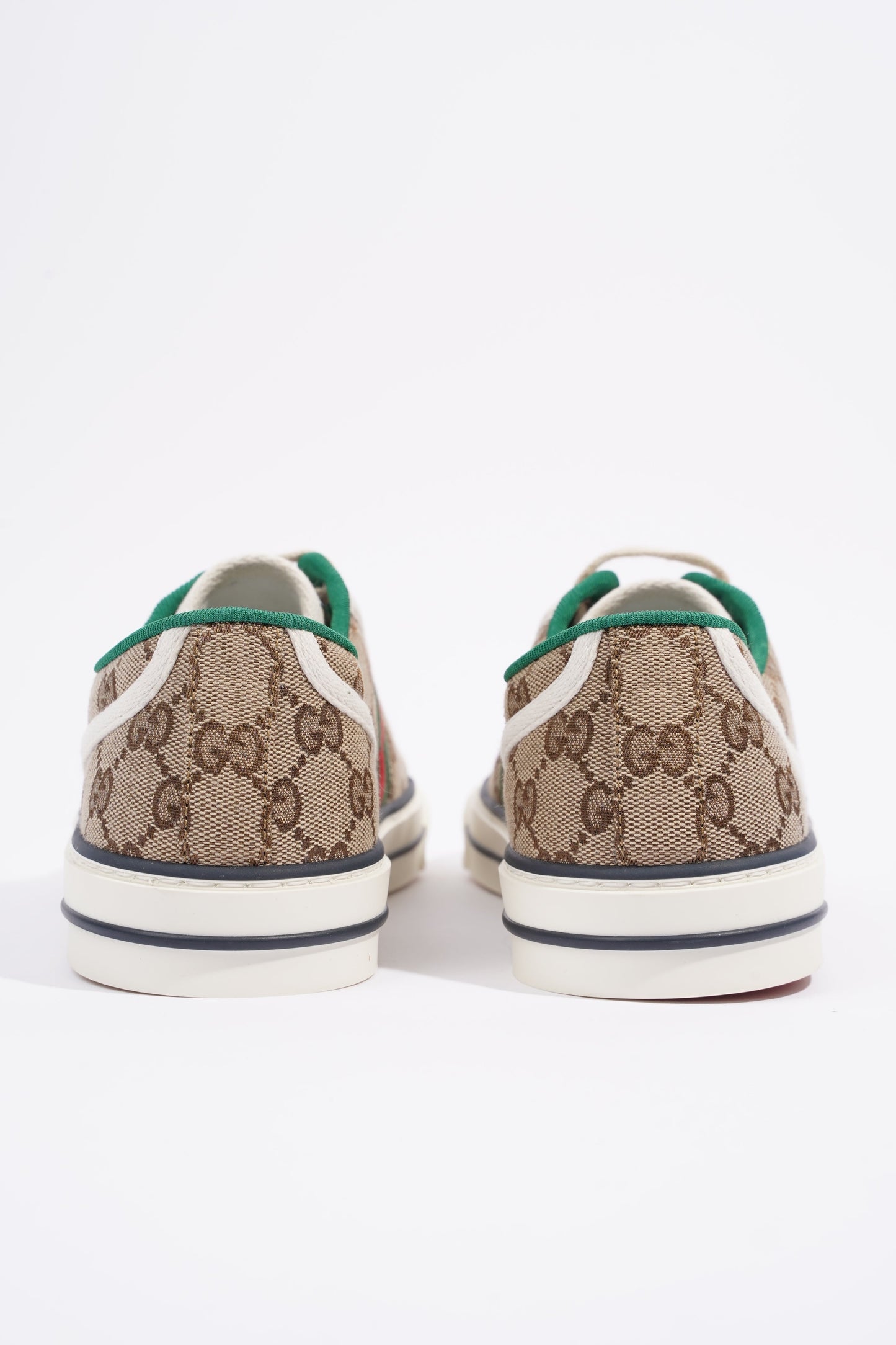 Gucci GG Tennis 1977 Beige / Green / Red Canvas EU 41.5 UK 7.5