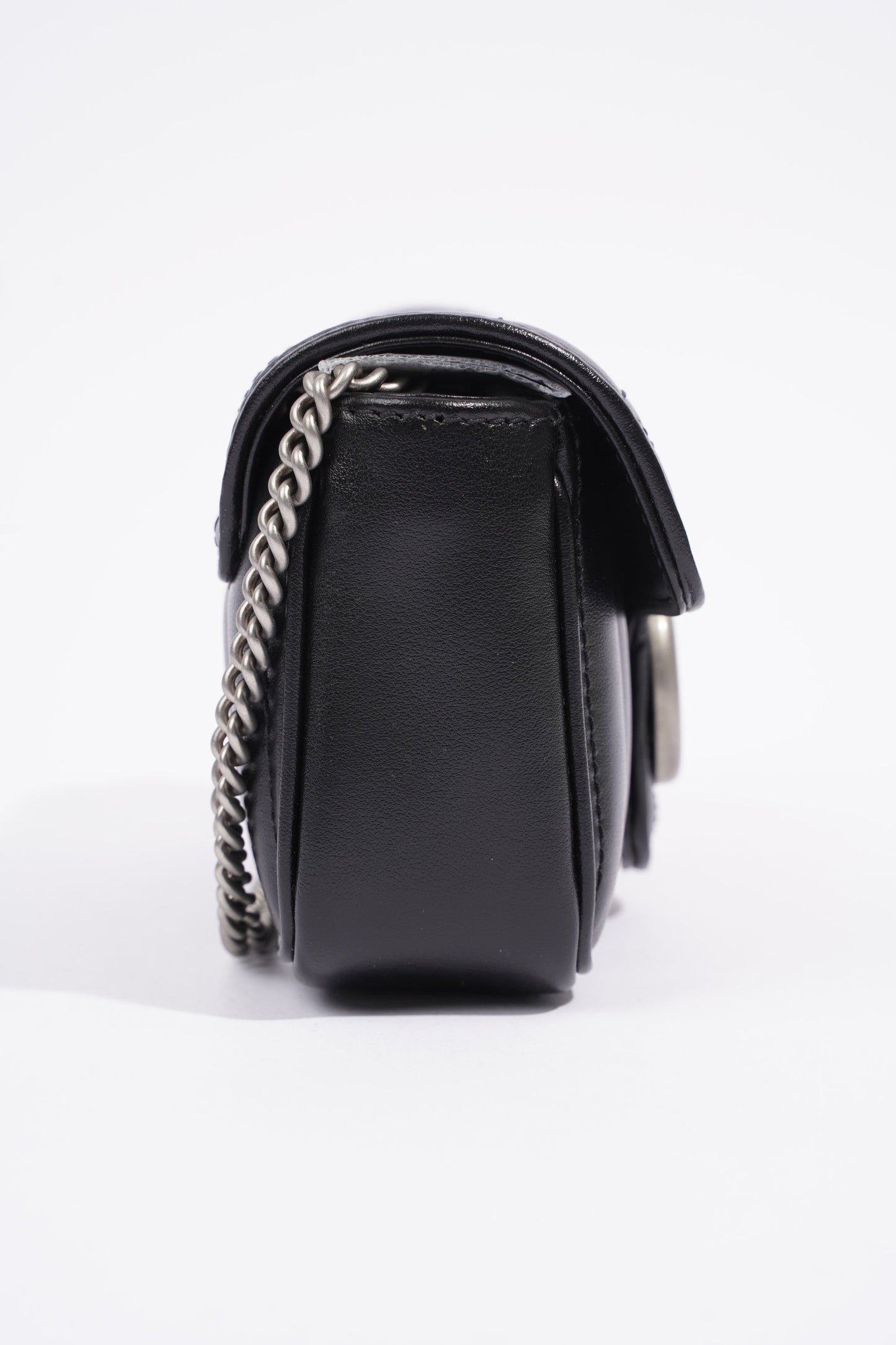 Gucci Marmont Flap Black Matelasse Leather Super Mini