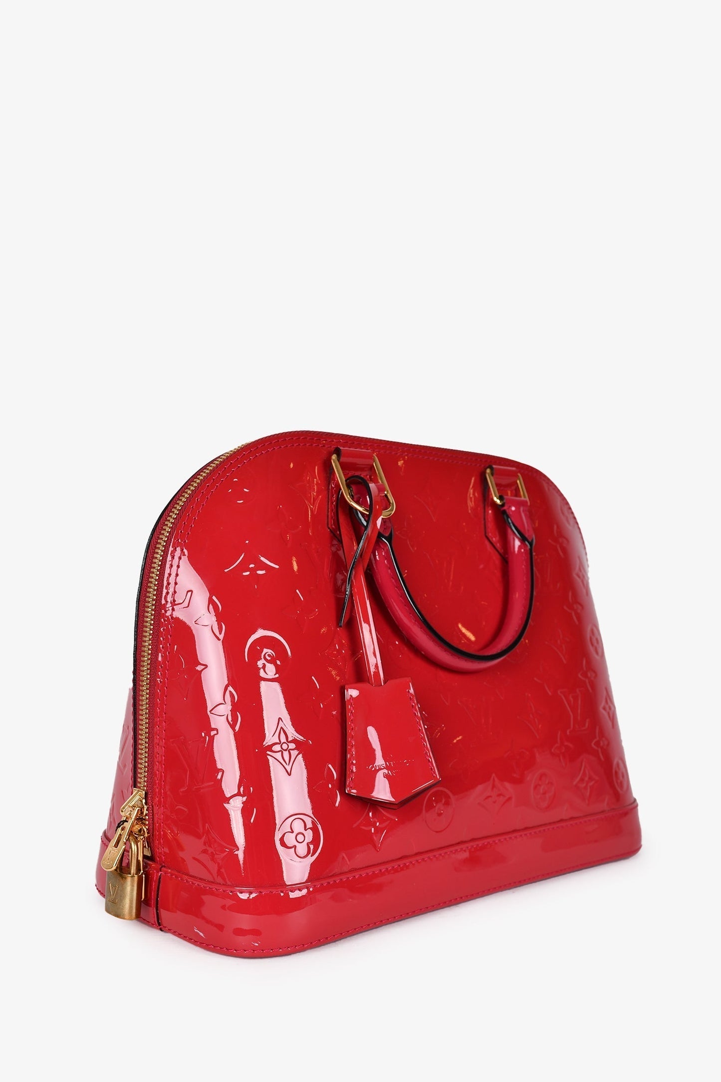 Louis Vuitton 2013 Fuchsia Vernis Patent Leather Alma PM Top Handle