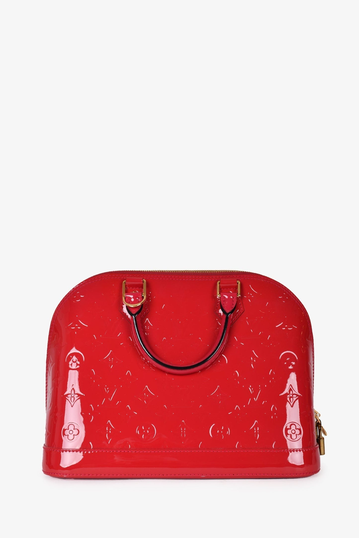 Louis Vuitton 2013 Fuchsia Vernis Patent Leather Alma PM Top Handle