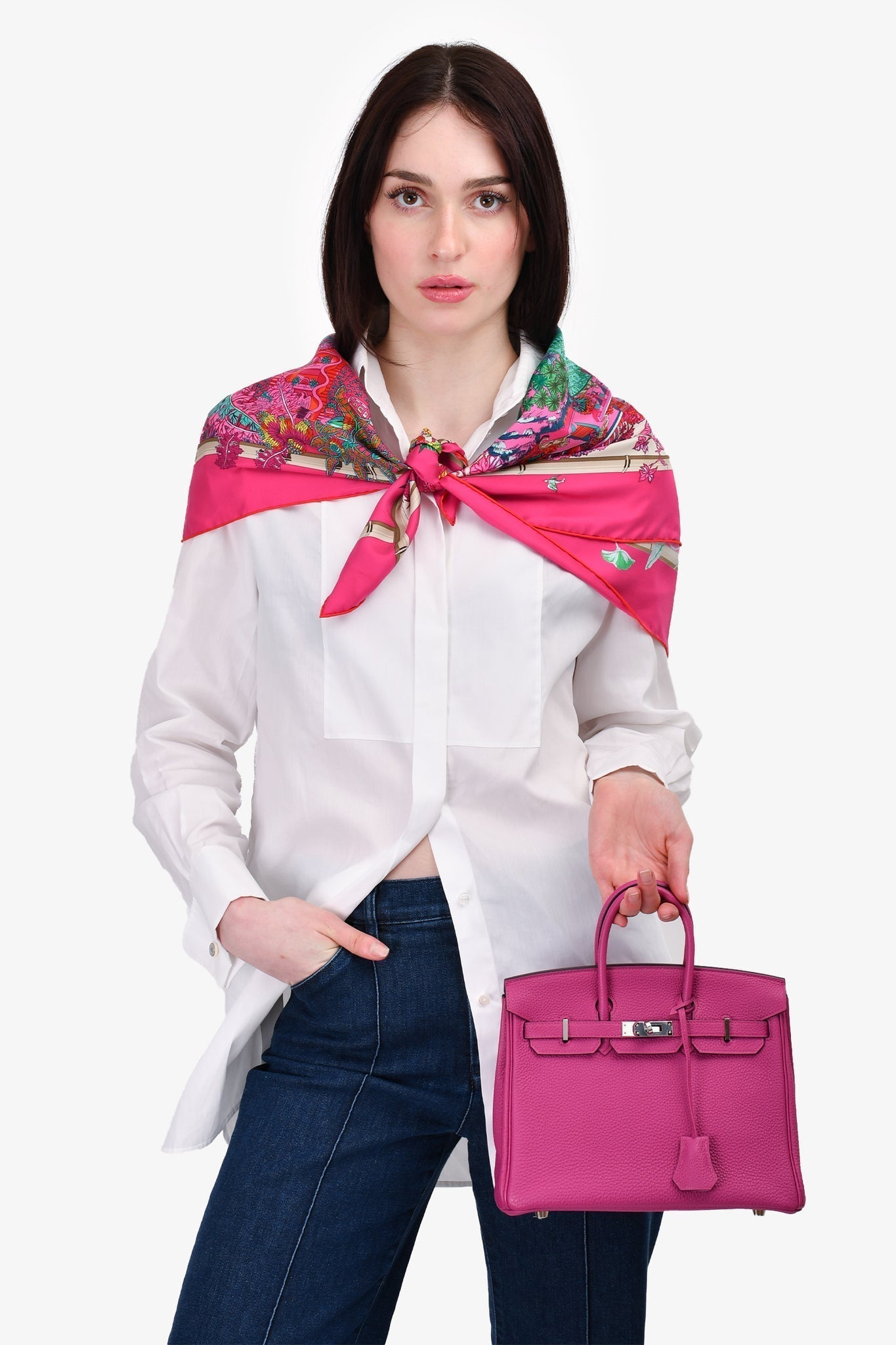 Hermes 2020 Magenta Tosca Togo Leather Birkin 25