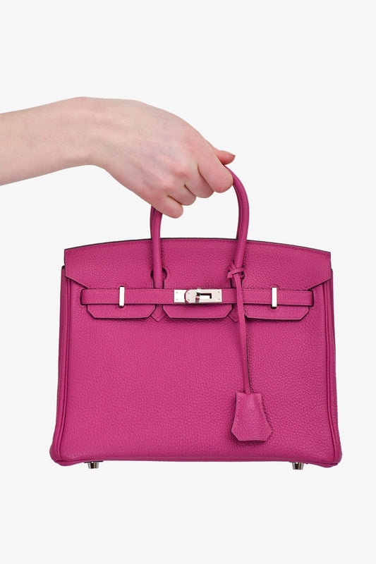 Hermes 2020 Magenta Tosca Togo Leather Birkin 25