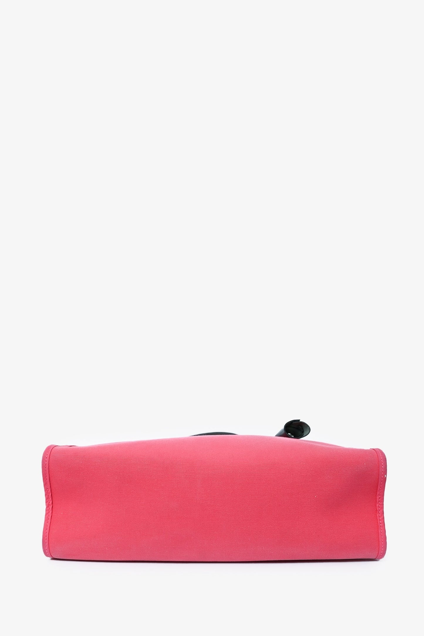 Hermes 2017 Pink Canvas/Brown Leather Herbag Zip 31 with Pouch