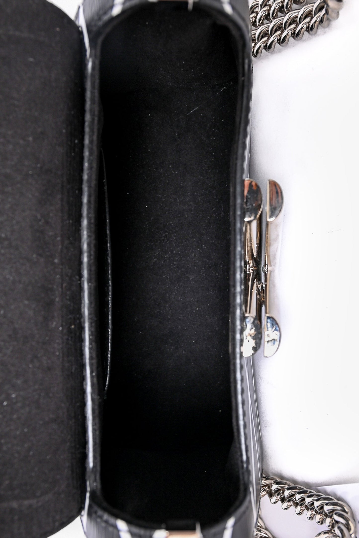 Louis Vuitton 2014 Black/White Malletage Leather Twist PM Shoulder Bag
